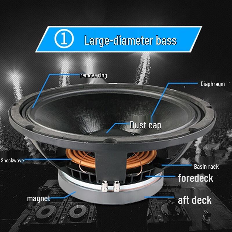 Hyundai HY125 Professional Dual 15-inch Full-Range Speaker CN plug (adapter included)