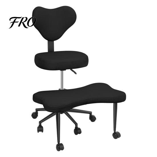 Computer Office Special-shaped Meditation Yoga Chair, Chair with Back Support, Cross Legged Wheels, Criss Desk Kneeling for Home Yoga, Adjustable