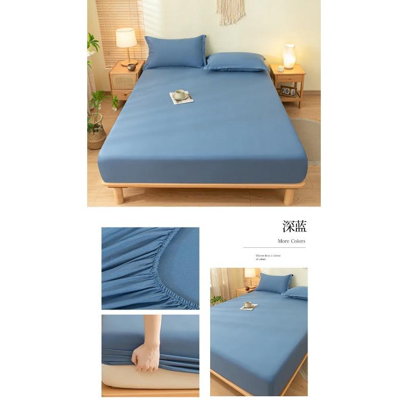High Quality Fitted Sheet Single Double King Queen Size Mattress Cover With Elastic Band Bed Sheet 90/120/150/180 Fit Sheet