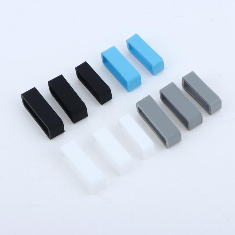 4 Peças Anel de Pulseira de Silicone 18 20 22Mm Laços à Prova d'Água Suporte de Segurança Acessórios de Relógio Porta-Pulseira de Borracha