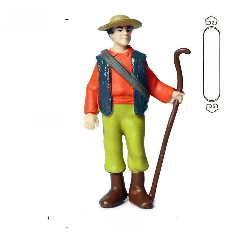 Realistic Farm And Ranch Plastic Figurine Set Detailed Farmer Models