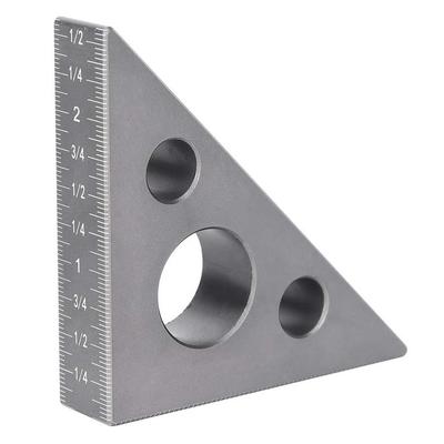Right Angle Ruler Triangle Ruler Aluminum Alloy 45/90 Degree Frosted Right Angle Gauge Woodworking Ruler