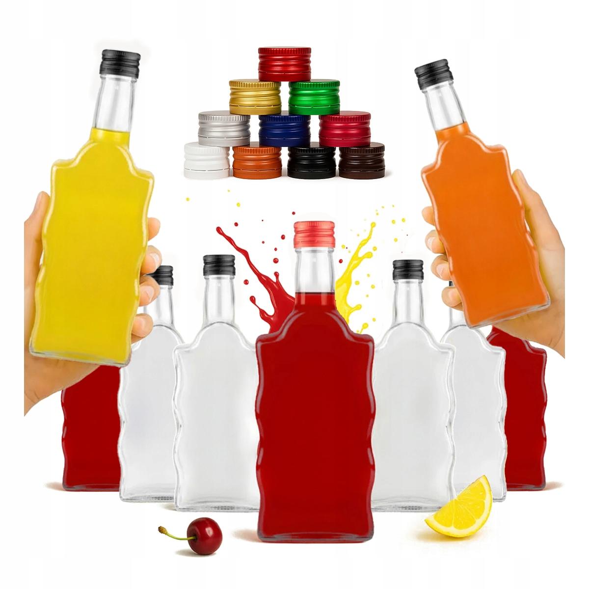 50X Glazen Fles Golf Warta 500ml + Glazen Dop Flessen Voor Maanlicht