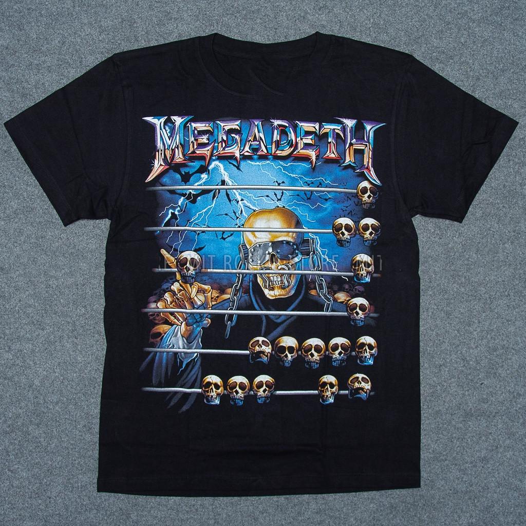 Коллекция футболок с логотипами группы Megadeth с туров 90-х Подарок для фанатов Размеры от S до 5XL Футболка S6220 S разноцветный