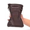 Genuine Leather Men's Crossbody Bag  Business Messenger Bag Mini Large Capacity Waist Pack