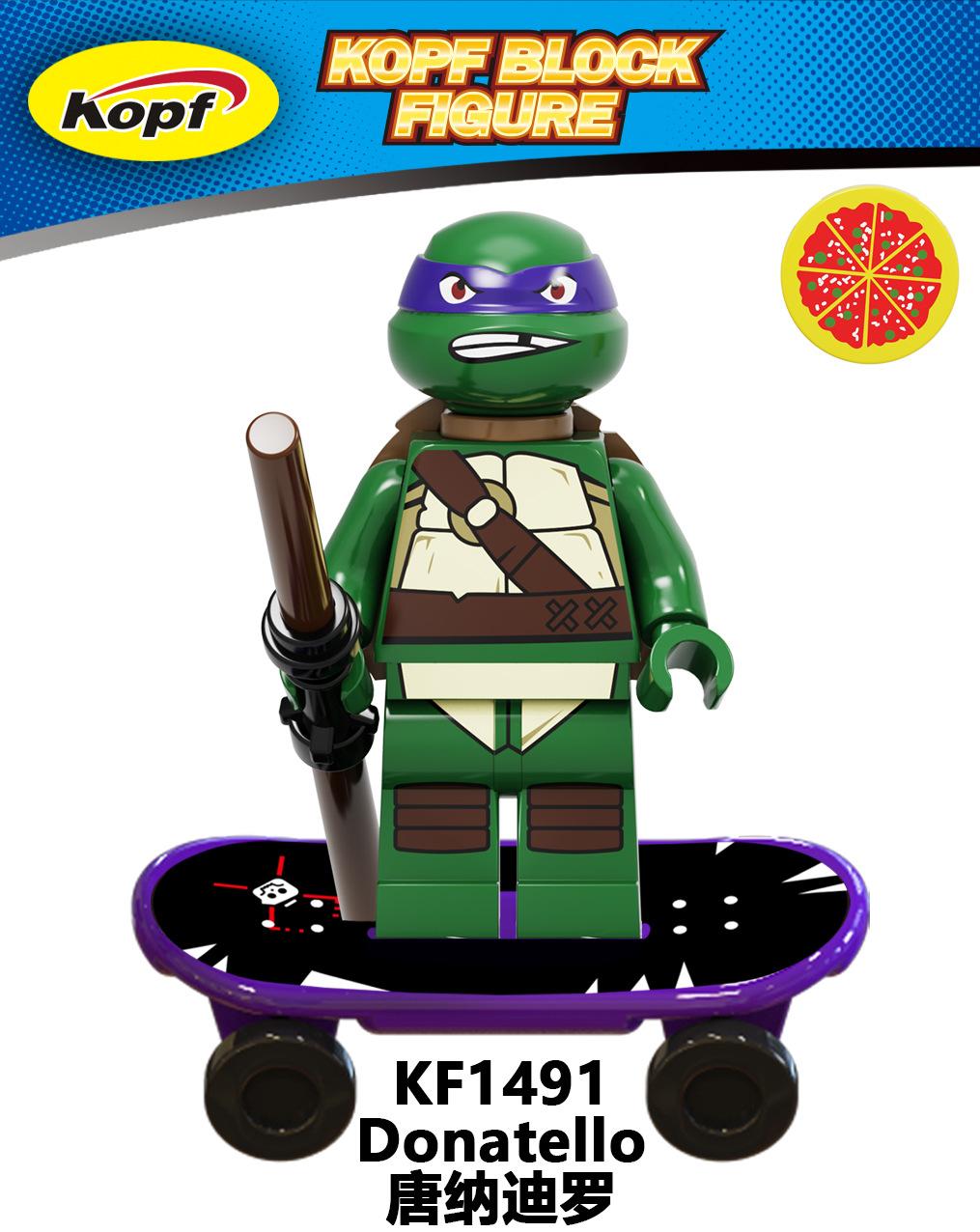 

Kf6125 Серия ниндзя со скейтбордом, строительный блок, фигурка, маленькие частицы, сращенные, игрушка, сумка для черепахи minifigures are about 5 cm high