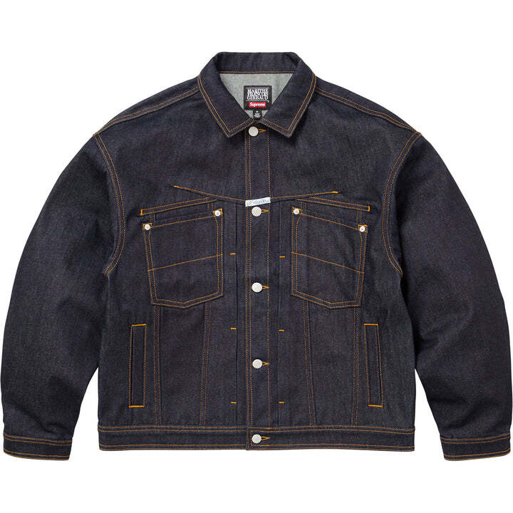 Supreme Marithe Francois Girbaud X-Seam Denim Trucker Jacket Rigid Indigo