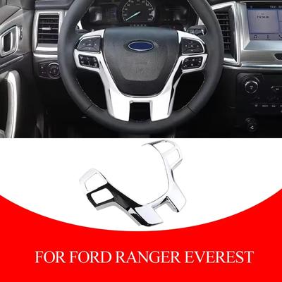 ABS Automotive Steering Wheel Decorative Cover Patch For Ford Ranger Everest Endeavour 2015- Car Accessories
