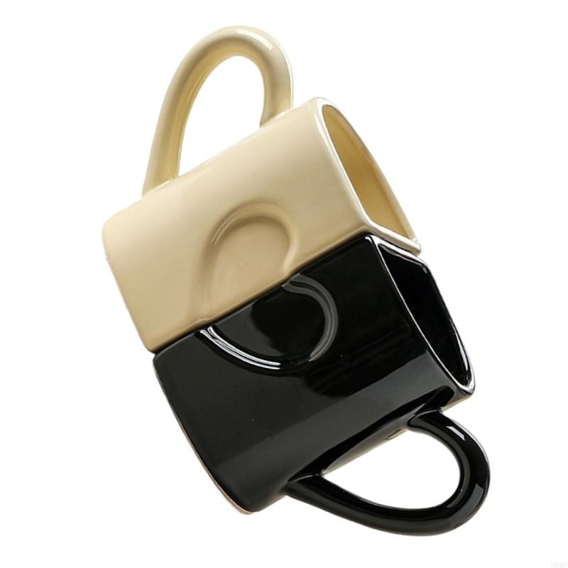 2er-Set Keramiktassen mit Herz-Puzzle-Design, bequemer Griff, Kaffeetasse für Paare, Romantiker, Valentinstagsgeschenk HX6C