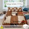 2/3pcs Patchwork Cow Fur Print Duvet Cover Set (1 Duvet Cover + 1/2 Pillowcase, Without Core), Stylish Cowhide Soft Comfortable