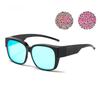 Fashion Square Color-weak Men Women Glasses Colorweakness Mirror Set Red Green Blind Eyewear