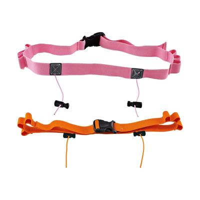 2Pcs Elastic Sport Waist Belts Race Bib Holder Adjustable Running Waistband with 6 Elastic Rings for Triathlon Cycling