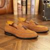 Men's Casual Business Leather Shoes Men Fashion Tassels Wedding Party Loafers Mens Classic Retro British Style Flats