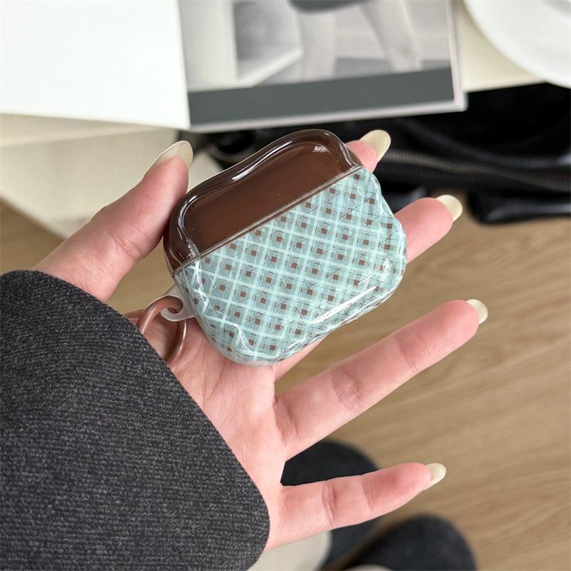 Korean Plaid Pattern Earphone Case For Apple Airpods 4 3 2 Pro 3 Protective Cover Silicone Protective Cases For Airpods Pro 2 Ca For Airpods Pro3