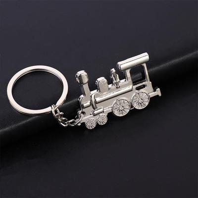 Creative Locomotive Fob Silver Rock Automotive Key Chains Holder Train Steam Punk