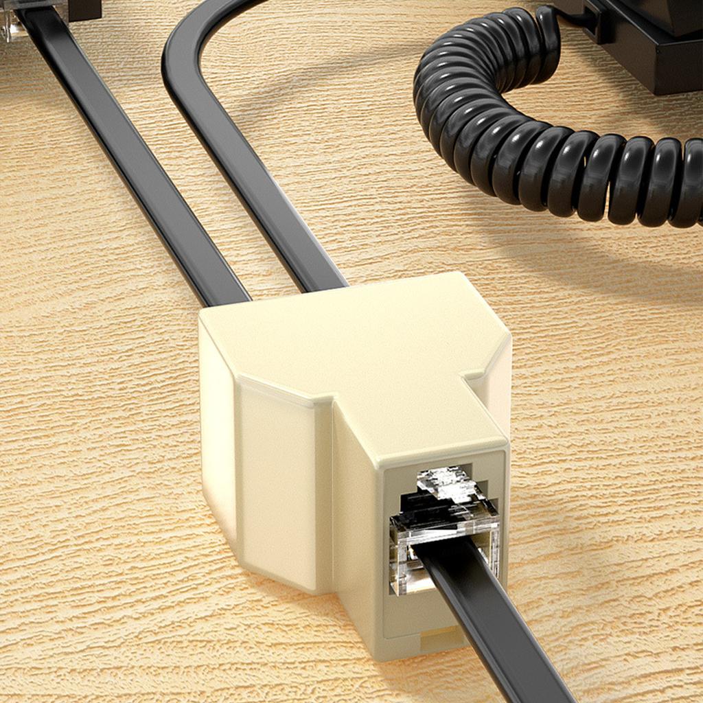 RJ11 6P4C/6P2C Telephone Splitter 2Way Telephone Splitters Phone Line Splitter For Easy Double Connection Installation