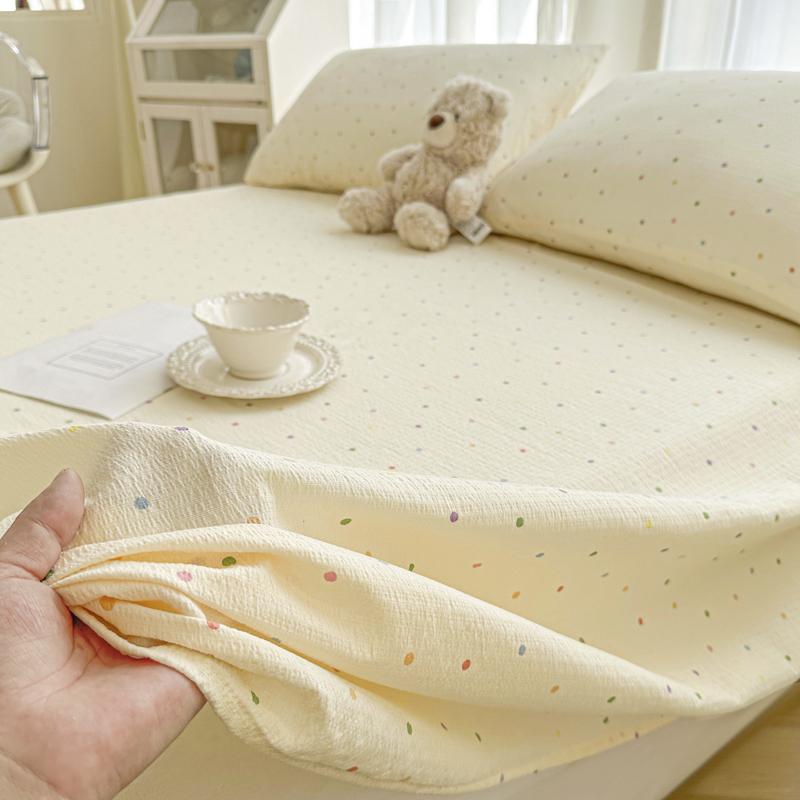 Washed Cotton Bed Sheets Set Single/Queen/King Cartoon Style Flat Sheets for Kids Rabbit Printed Soft Bed Flat Sheets Double Bed