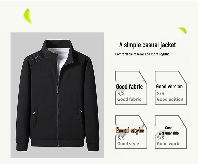 Men's Loose Fit Sportswear Set for Middle-Aged and Elderly - Long Sleeve, Casual, Ideal for Spring/Autumn/Winter