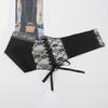 Fashionable Women Waist Corset Flower Embroidery Elastic Waistband Wide Lace Slimming Body Belts Cummerbunds