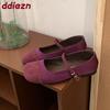 Fashion Female Shallow Footwear Round Toe Women Ballet Flats Shoes Casual Soft Fashion Buckle Strap Ladies Mary Janes Flats Shoes