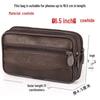 Men's Cowhide Leather Phone Waist Bag - Durable Vertical & Horizontal Styles for Sports & Construction Sites