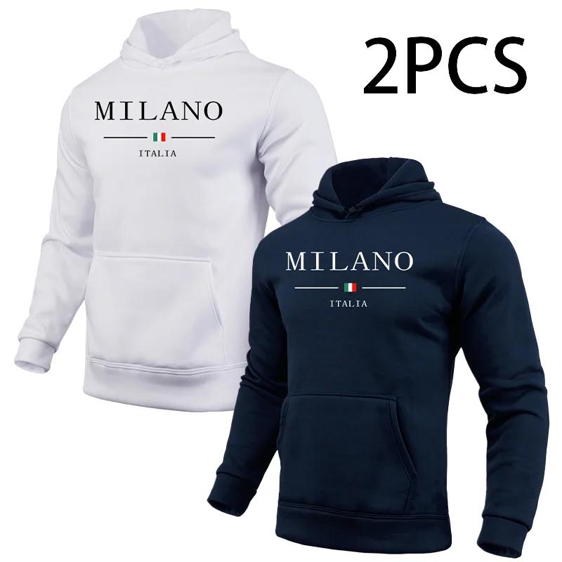 

2 in 1 Hoodie for Man Italy Print Fall Winter Daily Casual Sport Jogger Sweatshirt Home Outdoor Comfort Warm Fashion Pullover 3XL
