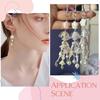 SUNNYCLUE 1 Box 20Pcs 2 Sizes Glass Flower Bead Caps Wind Chimes Beads Transparent Clear Jellyfish Trumpet Floral Wind Bell Loose Pendants for