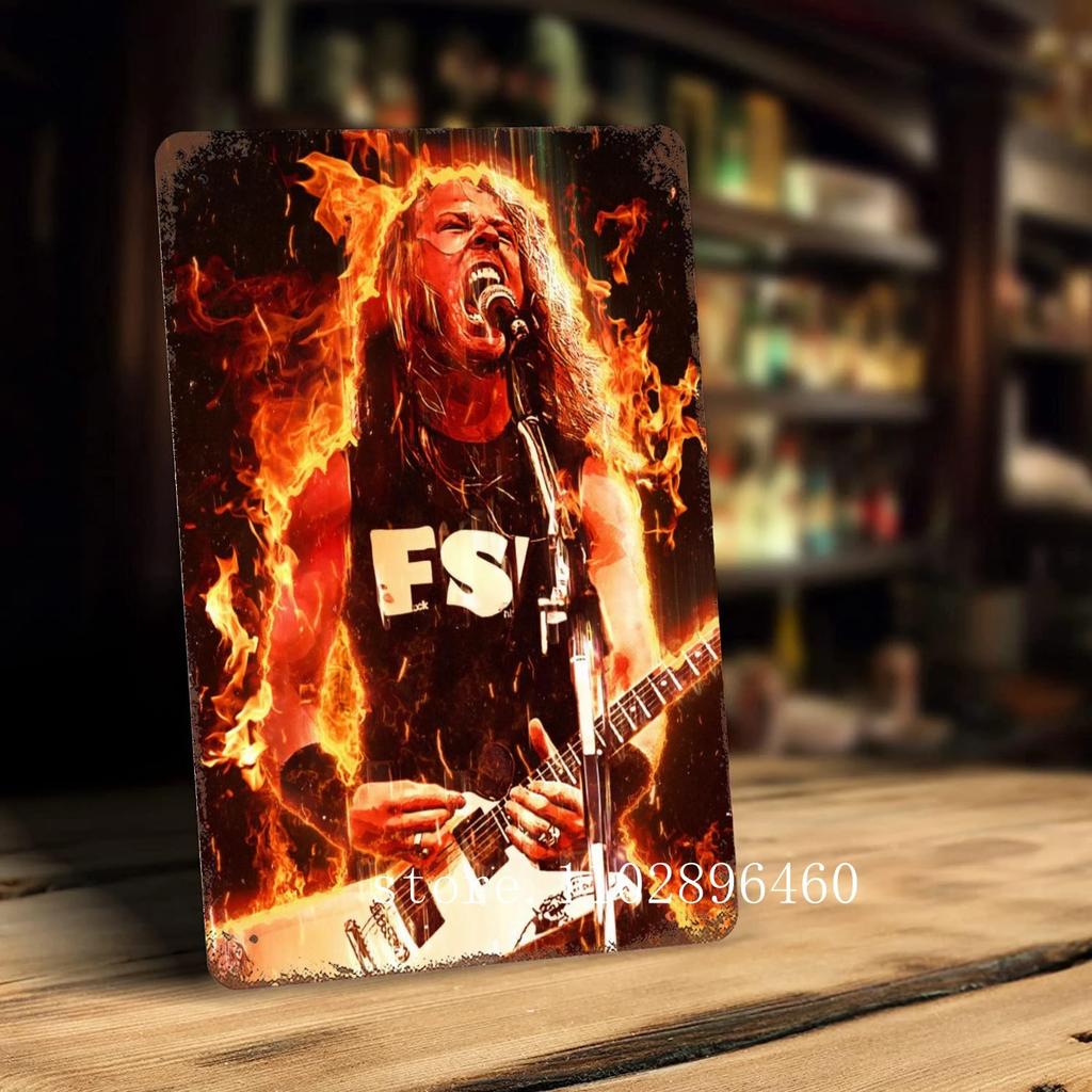 James Hetfield Metal Plaques & Signs Wall Decor Vintage Tin Signs Captain Metal Poster Decor for Bar Pub Club Wall Decoration