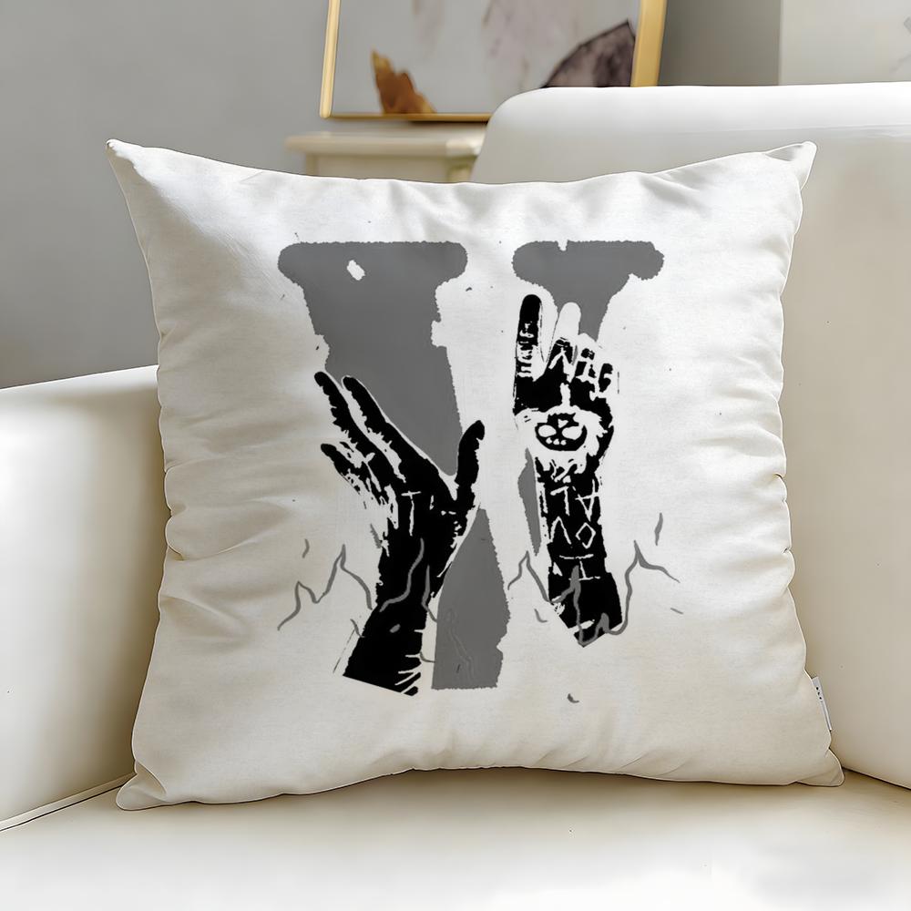popular fashion brand Vlone Cushion Cover Soft & Easy-Wash Pillow Case – Versatile for Couch, Bed, Travel and Office