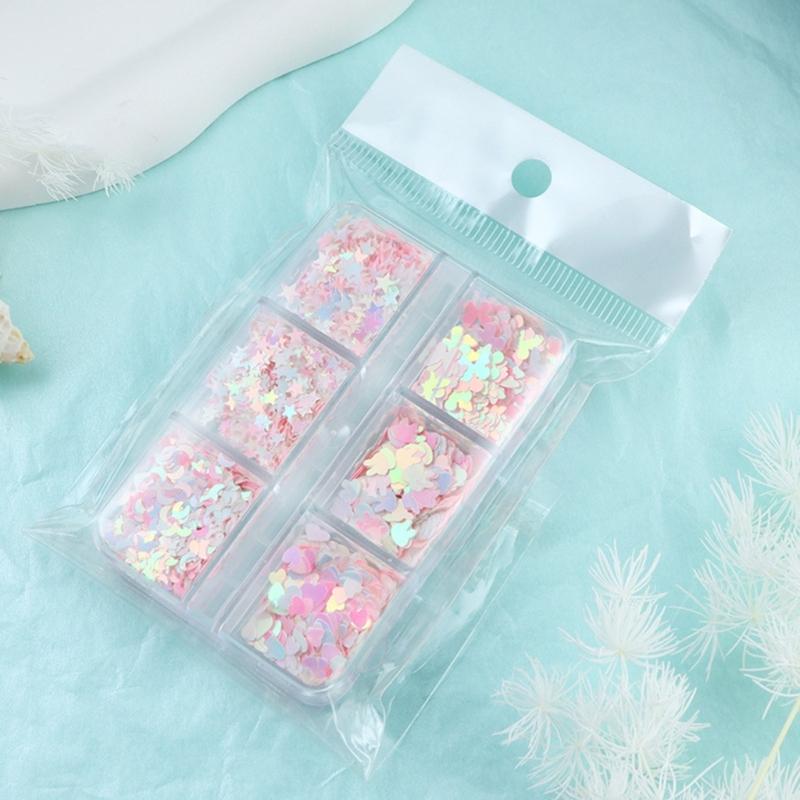 Papillon bricolage breloque paillettes flocons décorations de manucure paillettes scintillantes mélange de paillettes scintillantes mélange de paillettes pour les filles