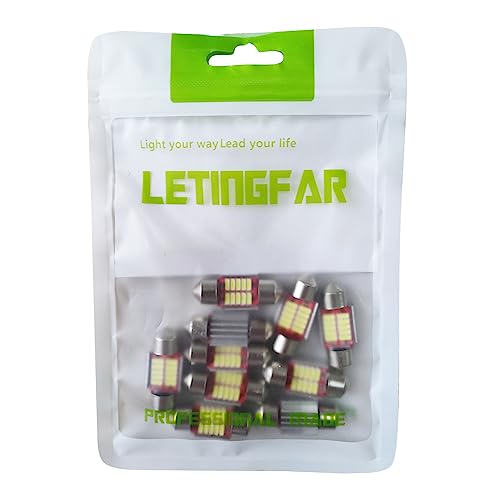 

T10 x 31mm LED Room Lamp White Canceller Built-in T10 31mm 10SMD LED Trunk Room Bulb Map Lamp Interior Light Car Light Luggage Lamp License Plate