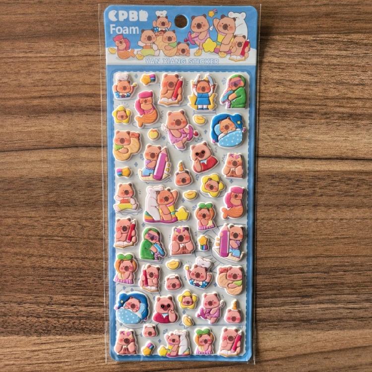 Reusing Tiny Sticker for Phone Case Notebook Handcraft Cute Puffier Sticker for Kids, 3D Design Sticker for Boys Girls
