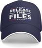 Release The Files Embroidered Baseball Cap Polyester Adjustable Summer Outdoor Trucker Hat