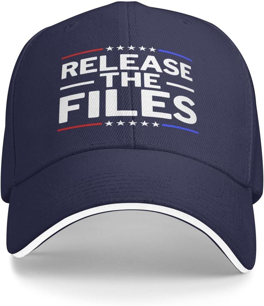 Release The Files Embroidered Baseball Cap Polyester Adjustable Summer Outdoor Trucker Hat