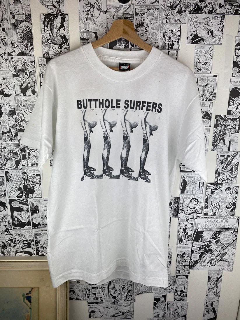 Butthole Surfers t-shirt vtg white classic style white shirt QT4539 Unisex T-Shirt S