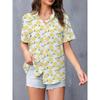 Minimalist and personalized print women's short sleeved lapel shirt, summer fashion, daily versatile casual top
