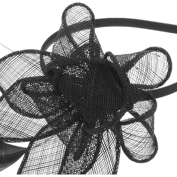 SHOWERORO Fascinator Hat Headband and Hair Clip Black Mesh Tea Party Cocktail Hat for Women Special Occasion Accessories