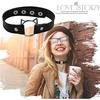 Cat Ear O-Ring Choker Necklace Punk PU Leather Collar for Women Harajuku Jewelry