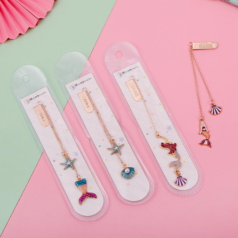 1 Piece Cartoon Mermaid School Office Supplies Gift Bookmarks Cute Kawaii Funny Stationery