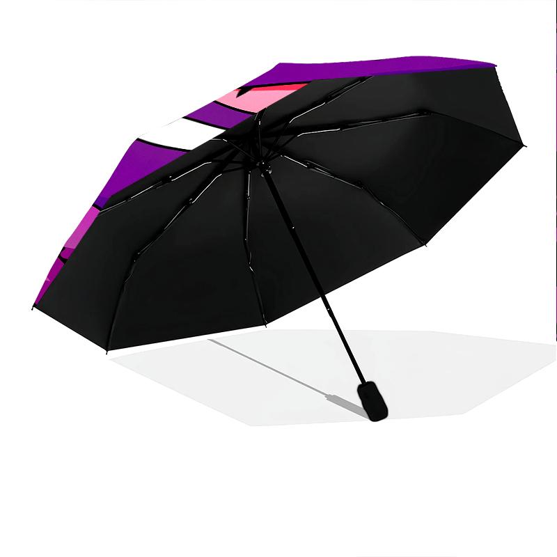 Gengar Pattern, Automatic Folding Umbrella, Portable and Foldable Design, 8 Ribs, a Christmas or Birthday Gift.