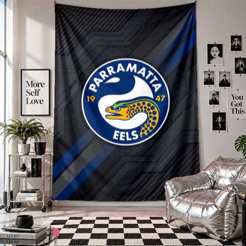 Parramatta Eels Wall Tapestry Home Decor Wall Hanging Cloth for Bedroom Living Room Background