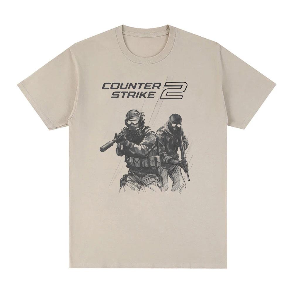 CounterStrike 2 New Style Soldiers Tee Tactical Gaming T Shirt Unisex 100Cotton Tshirt Fashion Roupas Femininas Anime Clothing