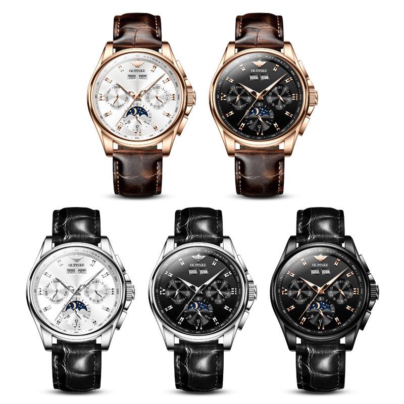 European Quality Men's Multifunctional Automatic Luminous Wristwatch