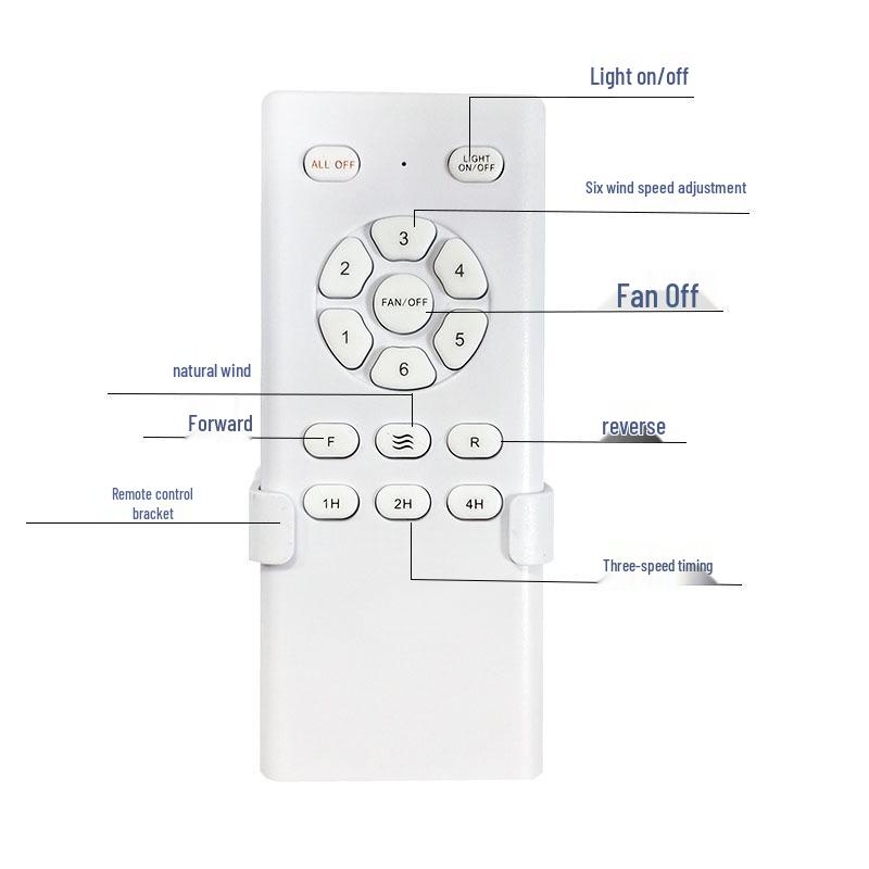 220V Ceiling Fan Light with Remote Control and Variable Frequency, 55W Output, Universal High Voltage Receiver