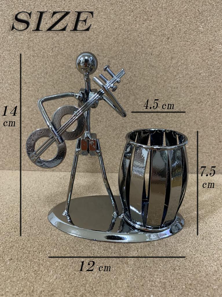 Umely Pen Holder, DeskTabletop Storage, Fun Accessory Storage, FluteAccordion, Set of 2 (Guitar & Bass)