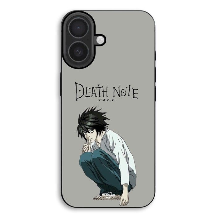 Coque de téléphone - MANIACASE - iPhone 17 - Silicone TPU - Anime Death Note Ryuzaki - Noir