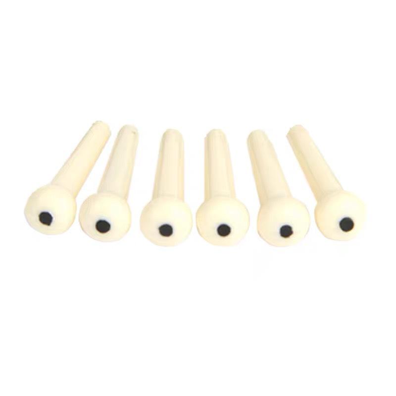 

Wooden Guitar Bridge and String Pins for Folk Guitar білий