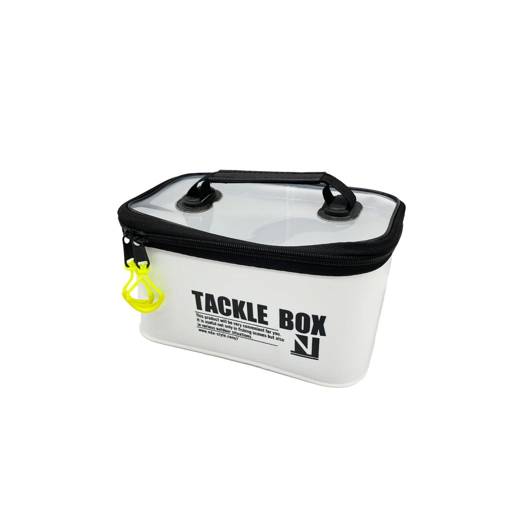 EVA Material Tackle Box Multi Fishing EVA Fishing Reel Lure Case Tackle Case Lure Box Fishing Case Worm Lure BOX S nda-style (White, Size)