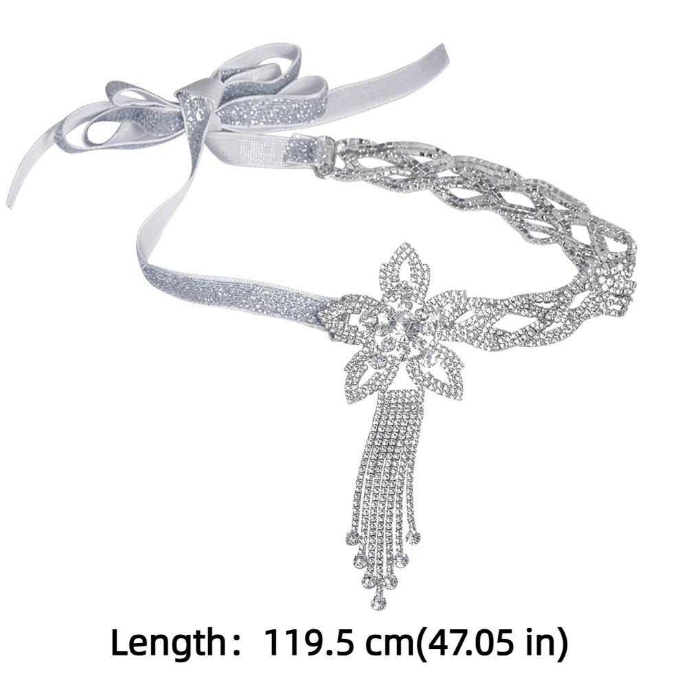 Shiny Exaggerated Necklace Hollow Lace up Necklace Charm Rhinestone Flower Necklace  Wedding