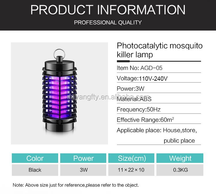 CE Rohs Zertifizierte Elektronische UV-Licht Insektenvernichter Lampe für Innen/Außen Fliegen Mücken Insektenbekämpfung für Terrasse Hinterhof Schädlingsbekämpfung